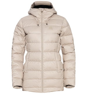 Odlo Winter Jacket Severin N-Thermic Insulated Hooded (water-repellent, windproof, breathable) beige ladies